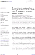 Cover page: Transcriptomic analysis of paired healthy human skeletal muscles to identify modulators of disease severity in DMD