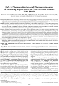 Cover page: Safety, Pharmacokinetics, and Pharmacodynamics of Escalating Repeat Doses of GSK249320 in Patients With Stroke