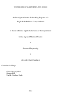 Cover page: An Investigation into the Postbuckling Response of a Single Blade-Stiffened Composite Panel /
