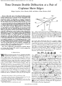 Cover page: Time Domain Double Diffraction at a Pair of Coplanar Skew Edges