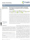 Cover page: Recovery of low molecular weight compounds from alkaline pretreatment liquor via membrane separations