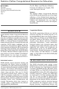 Cover page of Statistics Online Computational Resource for Education