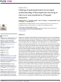 Cover page: Utilizing virtual experiments to increase understanding of discrepancies involving in vitro-to-in vivo predictions of hepatic clearance