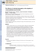 Cover page: The influence of substrate topography on the migration of corneal epithelial wound borders