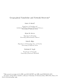 Cover page: Geographical variability and network structure