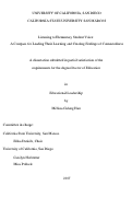 Cover page: Listening to Elementary Student Voice: A Compass for Leading Their Learning and Creating Feelings of Connectedness