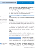 Cover page: Reduced and Compressed Cisplatin-Based Chemotherapy in Children and Adolescents With Intermediate-Risk Extracranial Malignant Germ Cell Tumors: A Report From the Children’s Oncology Group