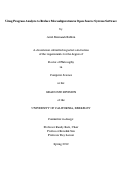 Cover page: Using Program Analysis to Reduce Misconfiguration in Open Source Systems Software