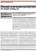 Cover page: Constraints on the martian crust away from the InSight landing site.