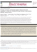 Cover page: Ecologies, synergies, and biological systems shaping human milk composition—a report from “Breastmilk Ecology: Genesis of Infant Nutrition (BEGIN)” Working Group 2