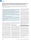 Cover page: The Breast Cancer and the Environment Research Centers: Transdisciplinary Research on the Role of the Environment in Breast Cancer Etiology