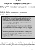 Cover page: Case Series of Three Patients with Disseminated Gonococcal Infection and Endocarditis