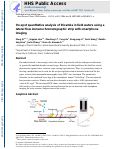 Cover page: On-spot quantitative analysis of dicamba in field waters using a lateral flow immunochromatographic strip with smartphone imaging