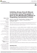 Cover page: Inhibiting Airway Smooth Muscle Contraction Using Pitavastatin: A Role for the Mevalonate Pathway in Regulating Cytoskeletal Proteins