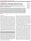 Cover page: Leveling the cost and carbon footprint of circular polymers that are chemically recycled to monomer