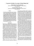 Cover page: Comparative Modelling of Learning in a Decision Making Task