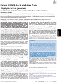 Cover page: Potent CRISPR-Cas9 inhibitors from Staphylococcus genomes.