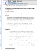 Cover page: The dynamic nuclear periphery as a facilitator of gamete health and rejuvenation