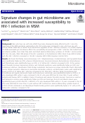 Cover page: Signature changes in gut microbiome are associated with increased susceptibility to HIV-1 infection in MSM