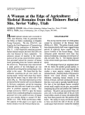 Cover page: A Woman at the Edge of Agriculture: Skeletal Remains from the Elsinore Burial Site, Sevier Valley, Utah