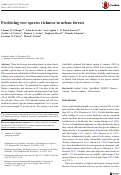 Cover page: Predicting tree species richness in urban forests