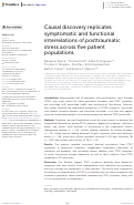 Cover page: Causal discovery replicates symptomatic and functional interrelations of posttraumatic stress across five patient populations