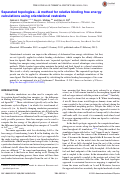 Cover page: Separated topologies—A method for relative binding free energy calculations using orientational restraints