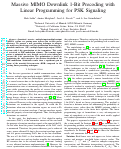 Cover page: Massive MIMO Downlink 1-Bit Precoding with Linear Programming for PSK Signaling