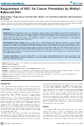 Cover page: Requirement of RIZ1 for Cancer Prevention by Methyl-Balanced Diet