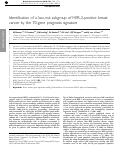 Cover page: Identification of a low-risk subgroup of HER-2-positive breast cancer by the 70-gene prognosis signature