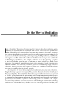 Cover page: On the Way to Meditation