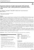 Cover page: Racial/ethnic disparities in health-related quality of life and health status across pre-, early-, and mid-adolescence: a prospective cohort study