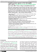 Cover page: Complete genome sequence of the thermophilic sulfur-reducer Desulfurobacterium thermolithotrophum type strain (BSAT) from a deep-sea hydrothermal vent