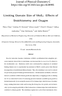 Cover page: Limiting Domain Size of MoS2: Effects of Stoichiometry and Oxygen