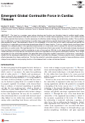 Cover page: Emergent Global Contractile Force in Cardiac Tissues