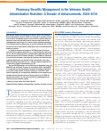 Cover page: Pharmacy Benefits Management in the Veterans Health Administration Revisited: A Decade of Advancements, 2004-2014.