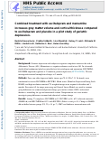 Cover page: Combined treatment with escitalopram and memantine increases gray matter volume and cortical thickness compared to escitalopram and placebo in a pilot study of geriatric depression.