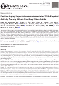 Cover page: Positive Aging Expectations Are Associated With Physical Activity Among Urban-Dwelling Older Adults.