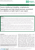 Cover page: Severe intellectual disability, omphalocele,
hypospadia and high blood pressure associated to a
deletion at 2q22.1q22.3: Case report