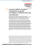 Cover page: Long-term effects of medical management on growth and weight in individuals with urea cycle disorders