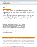 Cover page: ATR inhibition facilitates targeting of leukemia dependence on convergent nucleotide biosynthetic pathways