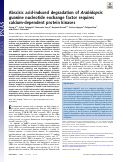 Cover page: Abscisic acid-induced degradation of Arabidopsis guanine nucleotide exchange factor requires calcium-dependent protein kinases