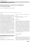 Cover page: Physician preference is a major factor in management of vesicoureteral reflux