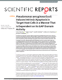 Cover page: Pseudomonas aeruginosa ExoS Induces Intrinsic Apoptosis in Target Host Cells in a Manner That is Dependent on its GAP Domain Activity.