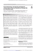 Cover page: Fecal Immunologic Test Results and Diagnostic Colonoscopy in a Mexican Population at Average Risk for Colorectal Cancer