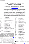 Cover page: Design of Hydrogen Solid Oxide Fuel Cells in Blended-Wing–Body Aircraft