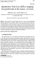 Cover page: Quantitative Trait Loci (QTLs) mapping for growth traits in the mouse: A review