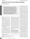 Cover page: Singling out Th2 cells in eosinophilic esophagitis