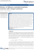 Cover page: Kinetics of diffusion-controlled enzymatic reactions with charged substrates