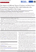 Cover page: The impact of different types of violence on Ebola virus disease transmission during the 2018-2020 outbreak in the Democratic Republic of the Congo